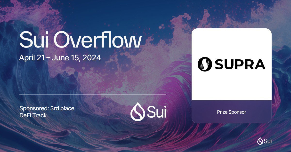 Builders, assemble!👷

We’re proud to be co-sponsoring @SuiNetwork’s first global hackathon, #SuiOverflow.💧

Submit your project here:
sui.io/overflow
