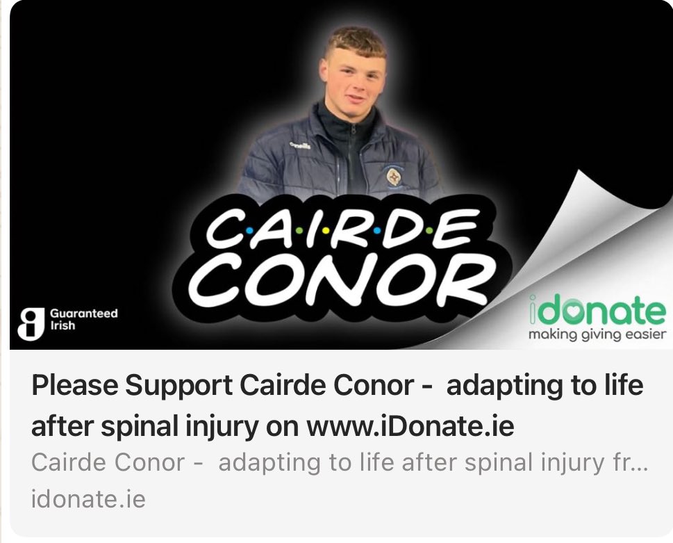 Rackard League (@rackardleague) on Twitter photo A ChĂĄirde, please circulate & donate. A great Gaa family in need of support. <a href="/OfficialWexGAA/">Wexford GAA</a> <a href="/wexfordcamogie/">Official Wexford Camogie</a>
idonate.ie/crowdfunder/ca⊠A Chåirde, please circulate & donate. A great Gaa family in need of support. <a href="/OfficialWexGAA/">Wexford GAA</a> <a href="/wexfordcamogie/">Official Wexford Camogie</a>
idonate.ie/crowdfunder/caâŠ