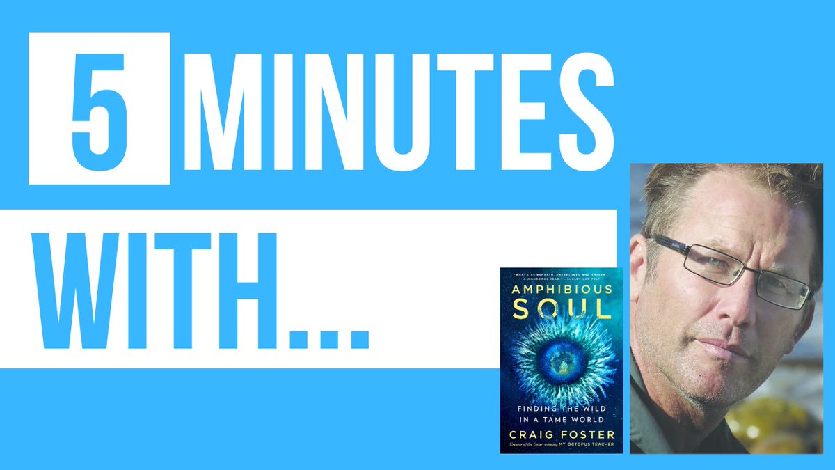 Spend 5 minutes with Craig Foster! Hear about his new book: AMPHIBIOUS SOUL, on sale now. A love story about nature from the filmmaker, creator, & star of the Oscar-winning documentary, My Octopus Teacher. 🔗Watch here: bit.ly/3QLJSm7 🔗Buy now: bit.ly/3WEigTH