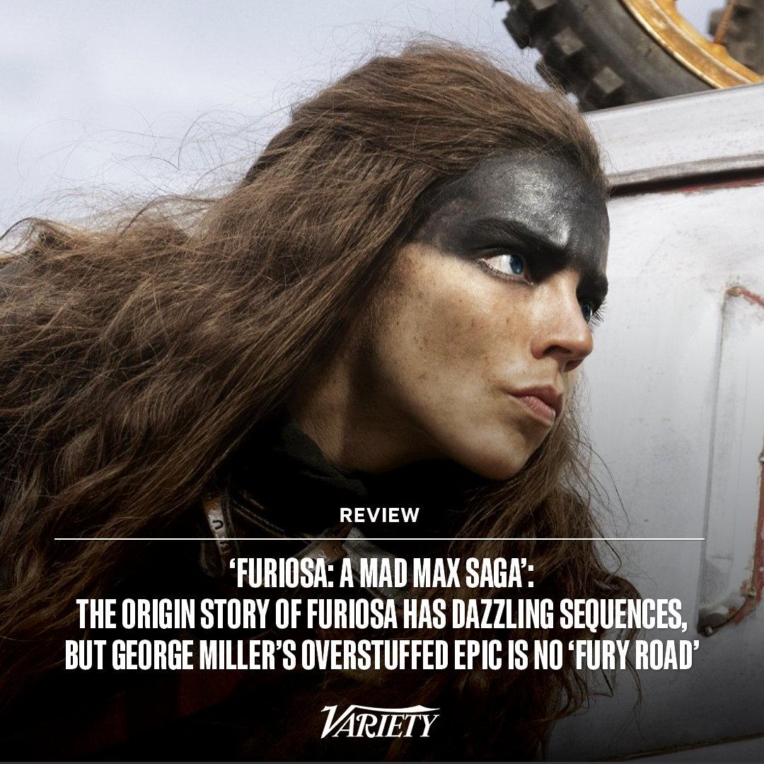 'In attempting to inflate his universe into something larger, [George] Miller clutters it with pretension and makes it mean less,'⁠ writes Variety's Owen Gleiberman.⁠ ⁠ Read the full review of 'Furiosa: A Mad Max Saga' here: wp.me/pc8uak-1lE86V