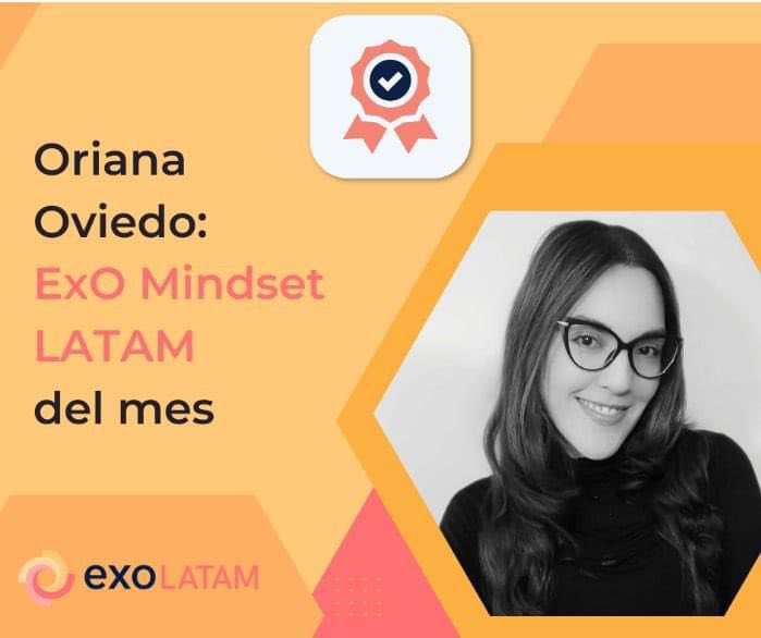 Oriana Oviedo, ex becaria de la @Red_Carolina ha sido reconocida como ExO mindset LATAM del mes 👏🏻 Oriana ha sido una mujer que con su liderazgo empodera da voz exponencial a las mujeres en la región. ¡Felicidades por este gran reconocimiento! 🤩