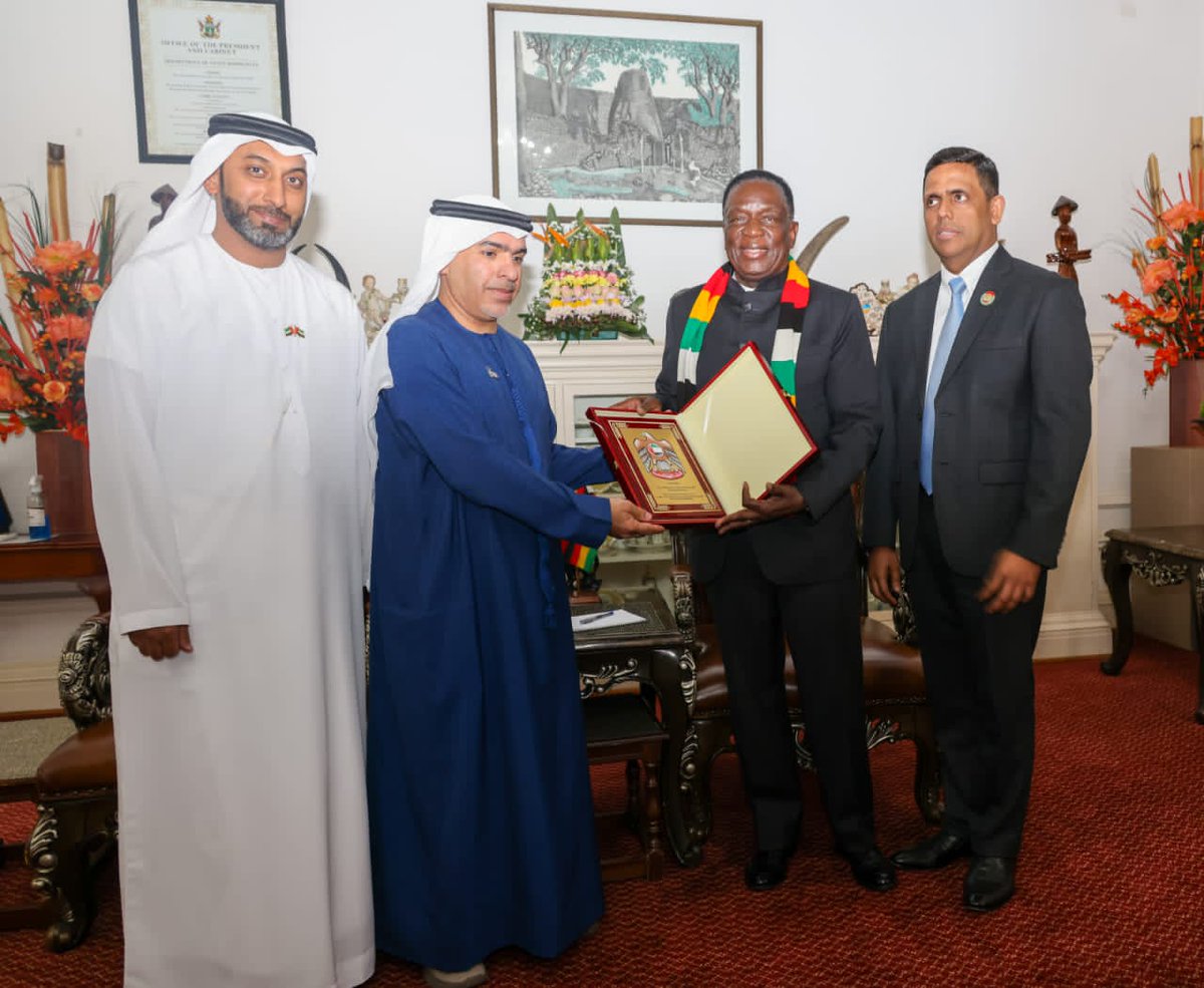 Zimbabwe is open for business mantra is bearing fruits as investors flock. Today President @edmnangagwa met with investors from the UAE who will be investing in mining, housing, agriculture among other businesses.
