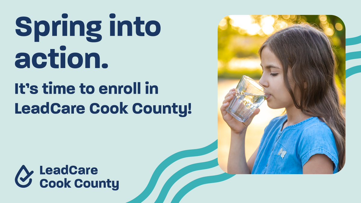 Spring into action with LeadCare Cook County, a program that identifies & replaces lead water service lines connected to #childcare facilities for FREE! Lead service line replacement can cost #childcareproviders upwards of $20,000. Enroll today by visiting LeadCareCookCounty.org/Spring