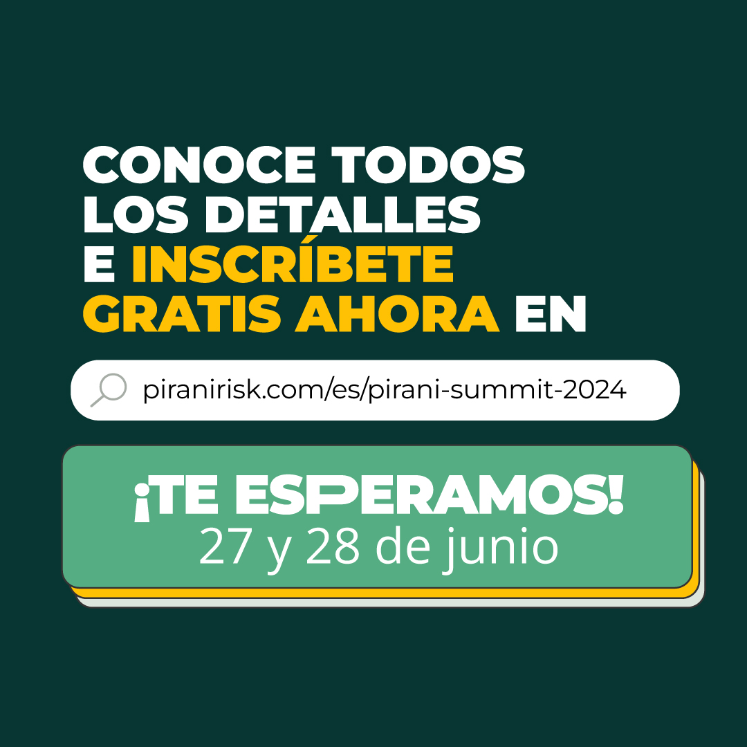 Piranirisk's tweet photo. ¿Aún no te has inscrito para el Pirani Summit 2024?
Conoce aquí la agenda temática que tendremos con destacados expertos internacionales en gestión de riesgos.

Asegura tu cupo aquí https://t.co/uyQr50gPHW
¡Te esperamos!

#gestionderiesgos #riesgos #empresaslatam https://t.co/OxHIwT3Nh8