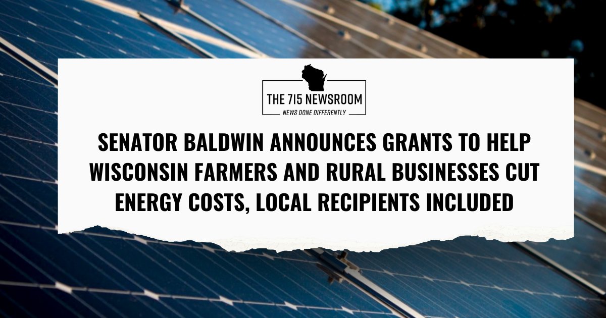 Wisconsin farmers and small businesses power our rural communities, and I’m proud to help them make their operations more efficient, cut costs, and get the tools they need to adapt to our changing climate.