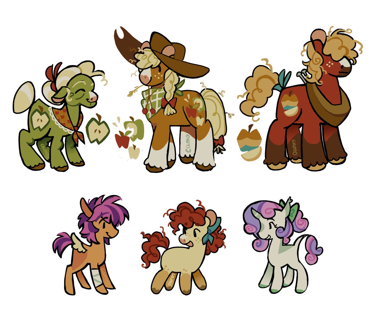 [mlp] apple family + cmc redesigns!! : ]
