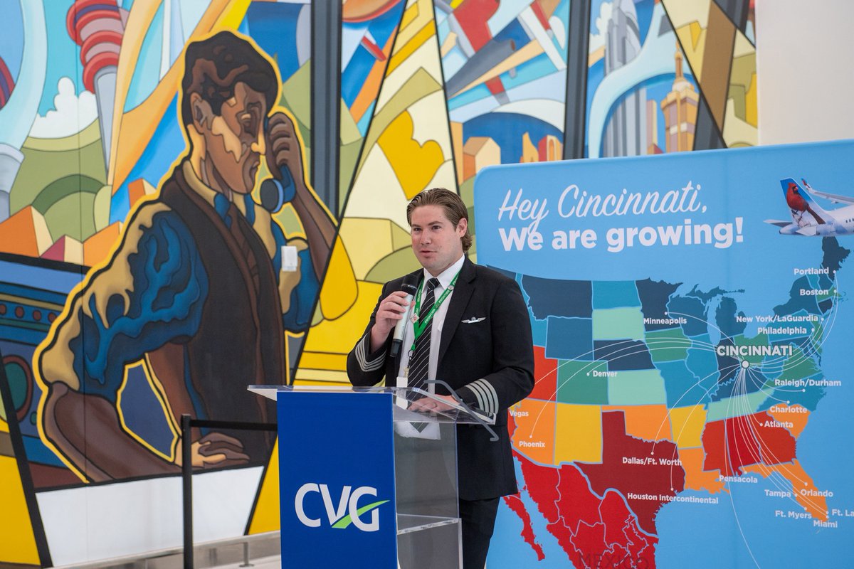 Frontier Airlines has opened a new crew base at CVG Airport! ✈️🎉 This new base will bring 240 flight attendant and pilot positions to the region and is estimated to generate nearly $27 million annually in local wages. @FlyFrontier continues to expand at CVG and will now serve