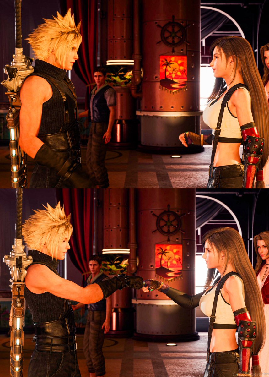 There is so much chemistry between Cloud and Tifa in every little interaction that they have ❤️‍🔥