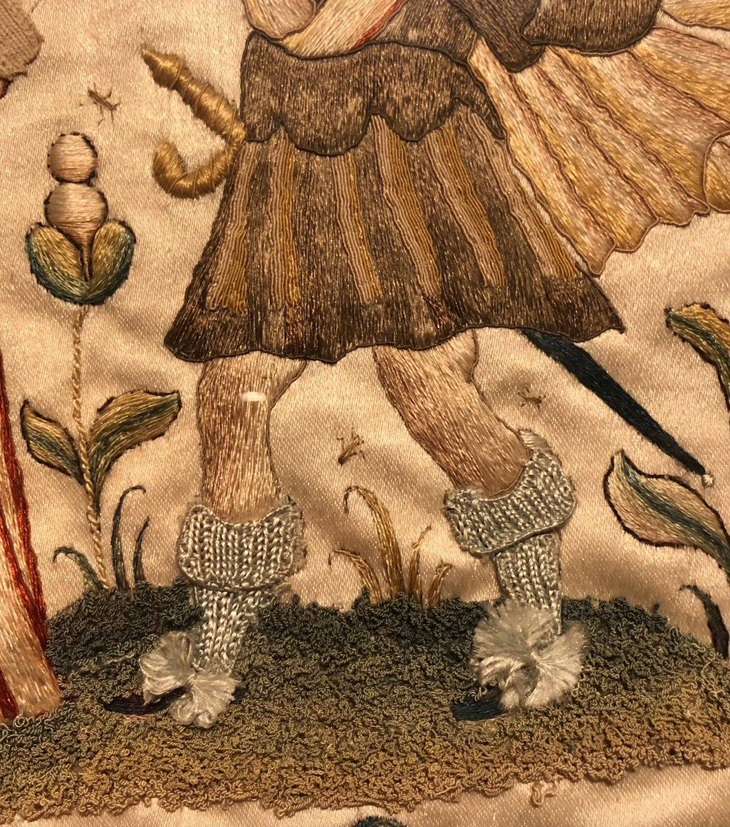 I love everything about this object but ESPECIALLY Jephthah's lil Ceylon stitched stockings 🧦