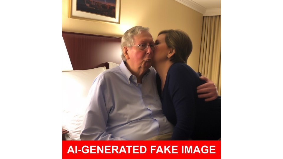 It's simple. Photorealistic AI-generated images need to be labeled, and it is the failure to label or removal of a label that should constitute a crime. Otherwise the label comes off, @LeaderMcConnell. Make no mistake, YOU WILL SEE LOTS OF IT THIS YEAR.