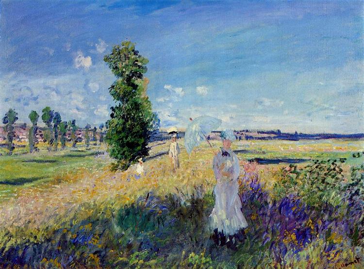 Claude Monet
The Promenade, Argenteuil
 1875