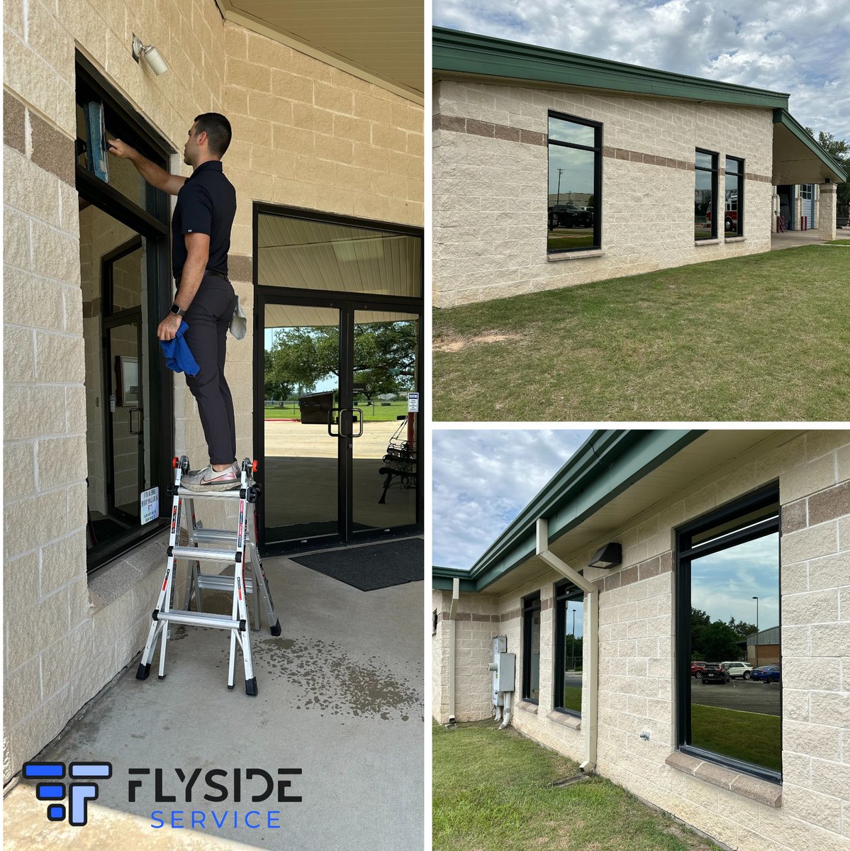 Spotless views, all day long!

 #FlysideService #WindowCleaning