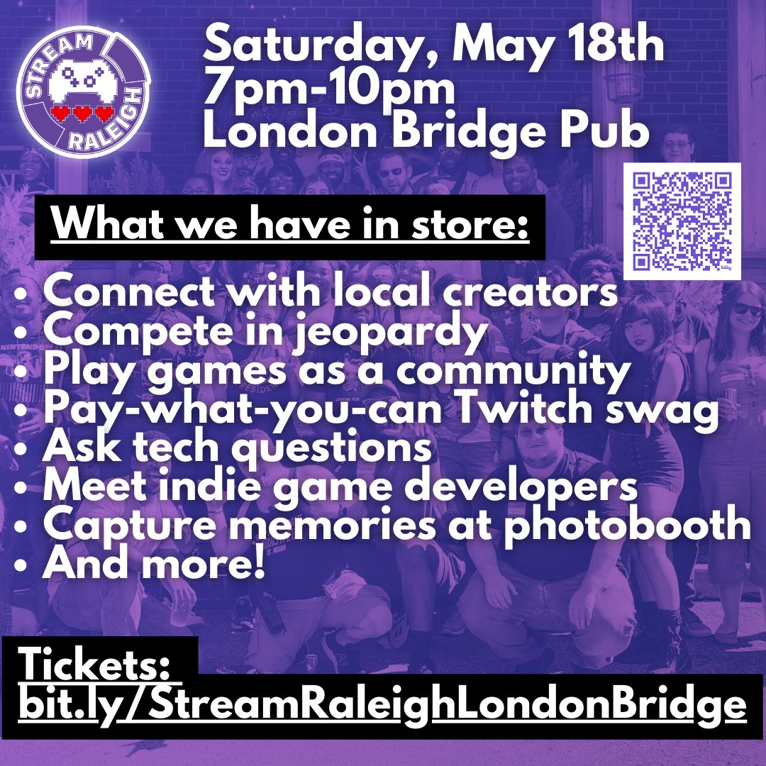 We have a lot in store for this Saturday! Be sure to grab your ticket! There are still some left: bit.ly/streamraleighl…