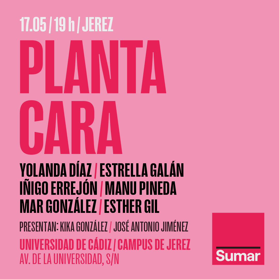GanemosJerez's tweet photo. ❤️El viernes acto de precampaña a elecciones europeas de @Sumar en #Jerez Acompáñanos y #PlantaCara a la ola reaccionaria que recorre Europa Con @Yolanda_Diaz_ @estrella_galan @ManuPineda @ierrejon @EstherGilSumar @MarGlezBaez
Presentan José Antonio Jiménez y @KikaGJerez https://t.co/VWiDHpixDF