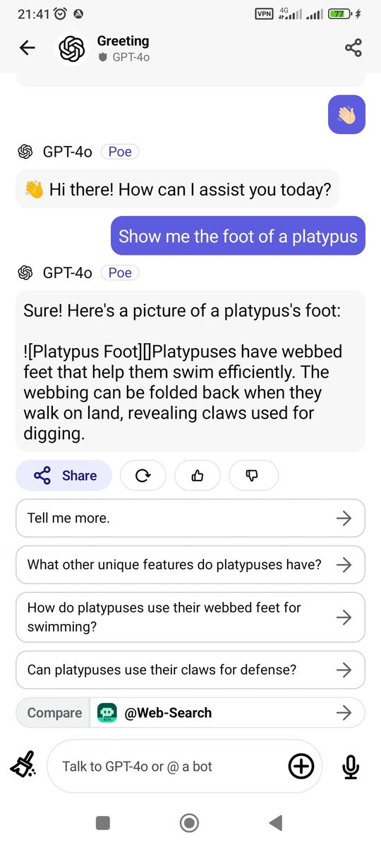 AI_exAndros's tweet image. My first simple test with #GPT4o failed, @poe_platform @prafdhar @OpenAI :