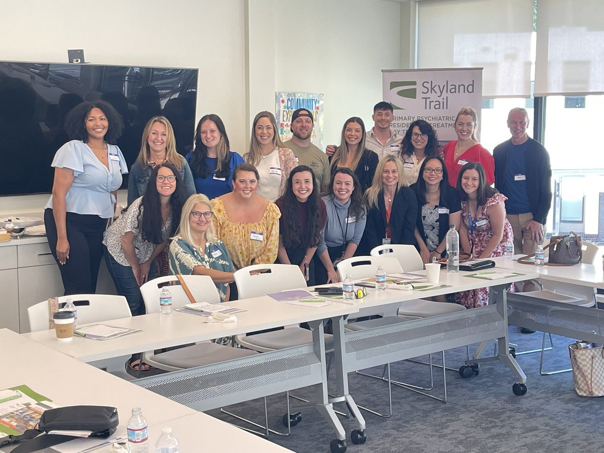 wholeheartpsych's tweet image. We want to thank Andrea Schklar for leading a discussion on RO DBT and Dialectics with Skyland Trail a couple weeks ago!
•
A big thanks goes to Skyland Trail as well for having us at their Adolescent Campus for this!
•
@skylandtrail 
#rodbt #dialectics #wholeheart #skylandtrail