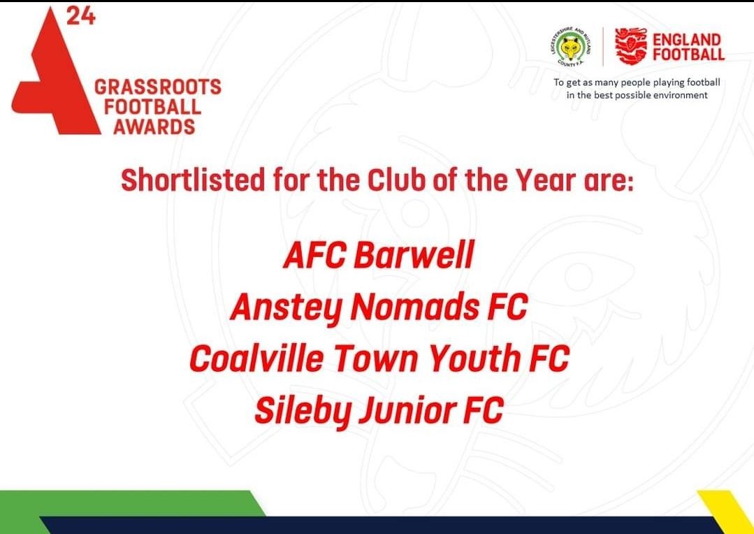 Honoured to be shortlisted for the coach of the year - disability pathway #GRFA24 awards and to be part of the @7sRaven Club of the year awards @leicsfa @EnglandFootball @leicsfa