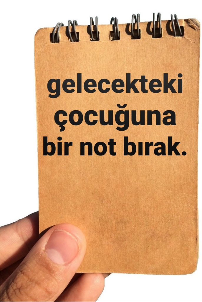 Gelecekteki çocuğuna bir not bırak.