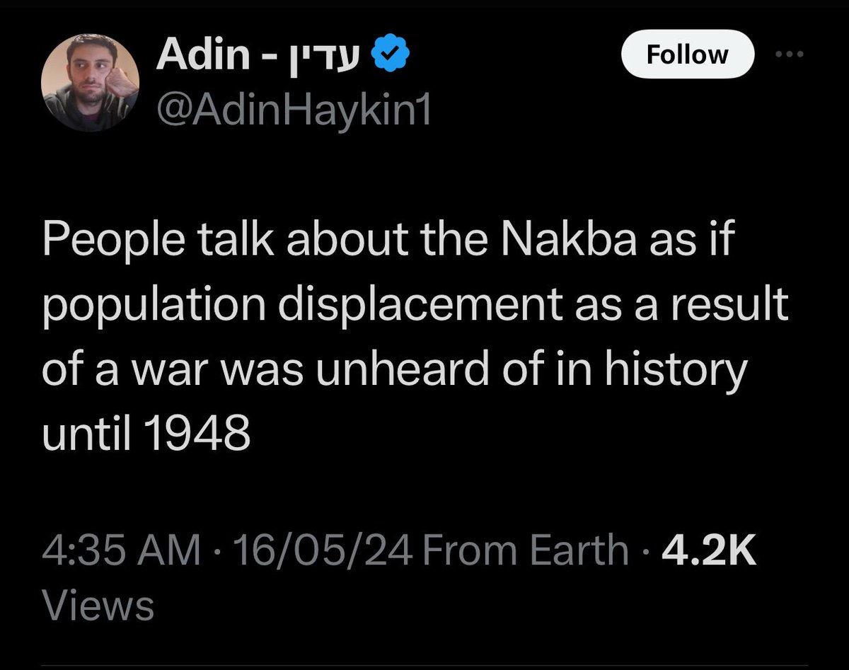 “Ethnic cleansing wasn’t unheard of which makes it ok” isn’t the flex you think it’s 😂