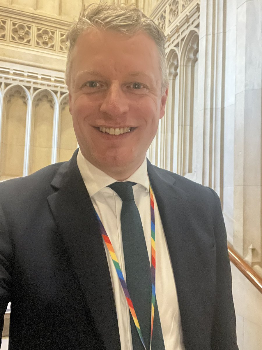 Wearing my new rainbow lanyard with pride!