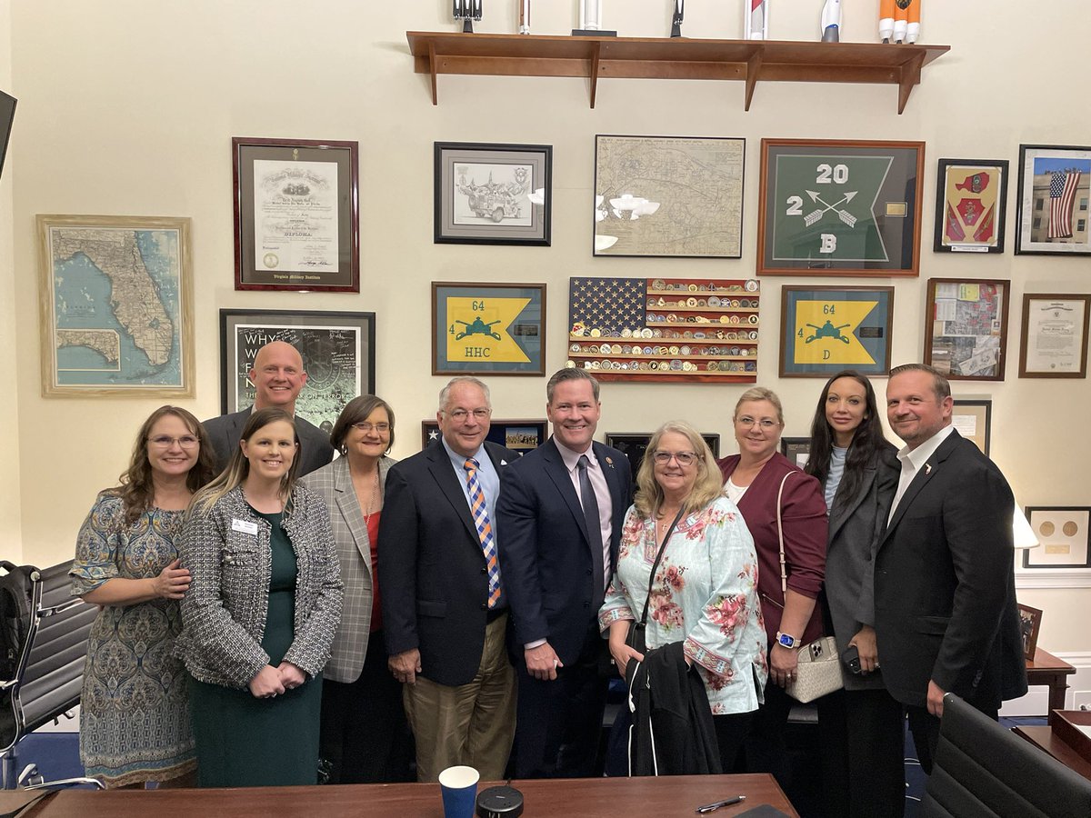 Members from Lake, Marion, Putnam/St. John’s and Volusia Counties were able to meet with Representative @michaelgwaltz this afternoon. Thank you for being a #VoiceOfAg. #FieldToTheHill24