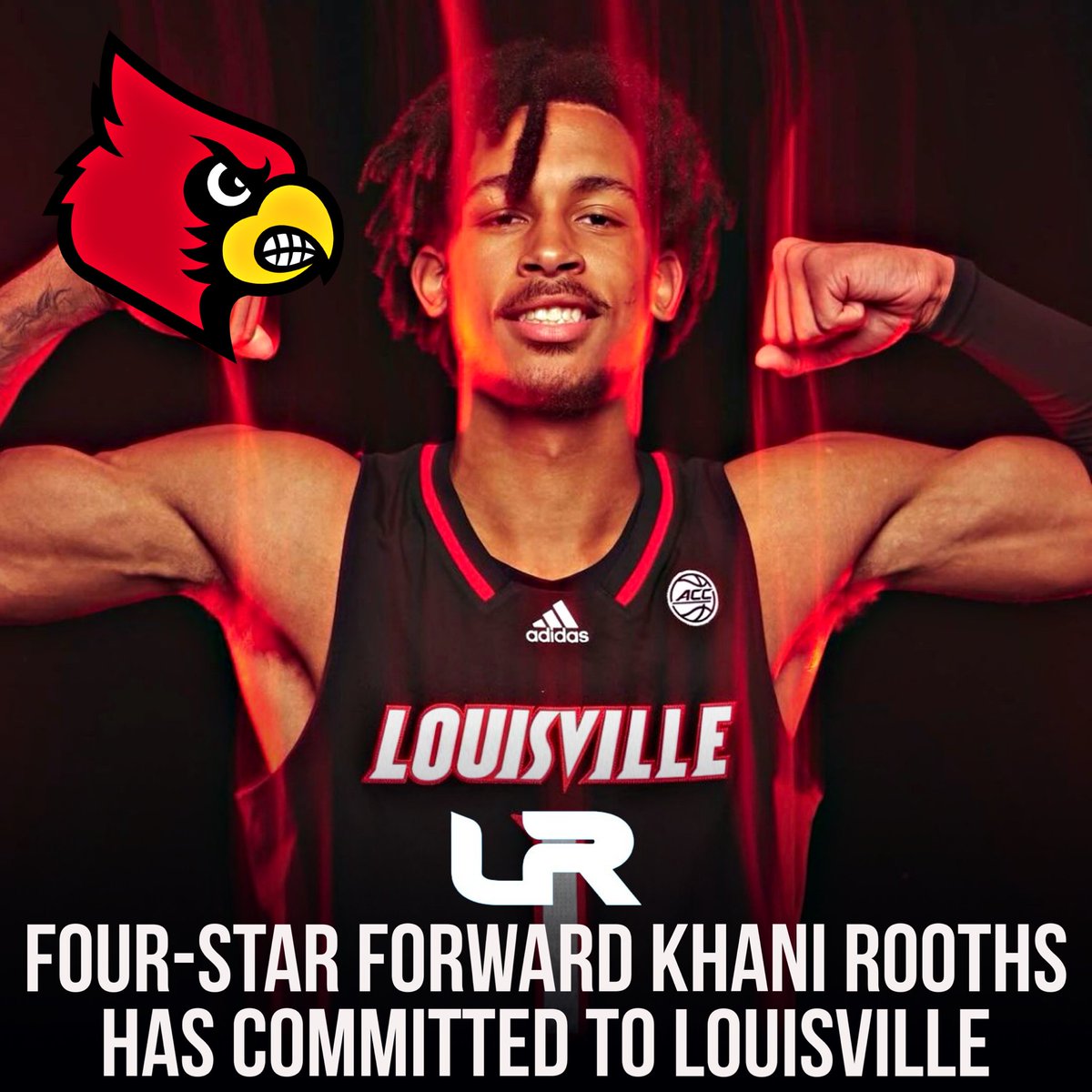 NEWS: 2024 4⭐️ Khani Rooths has announced he’s committing to Louisville. Rooths is a forward prospect with long arms and good athleticism. Can guard multiple positions defensively and is a good downhill attacker off the bounce. He was originally committed to Michigan. #40 in