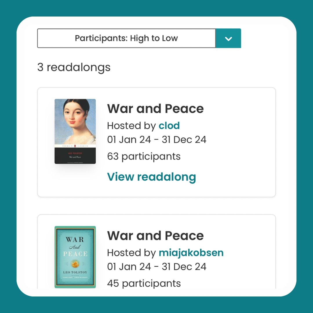 Now there's a way to see how many active readalongs there are from a book's page! 🙌🏾 The rest of the filter options will be coming soon!