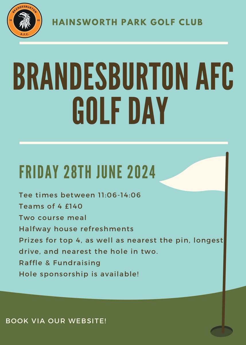A local favourite is back🏌️‍♂️🏌️‍♀️⛳️

Book here👇

brandesburtonafc.co.uk/golf-day-tee-b…