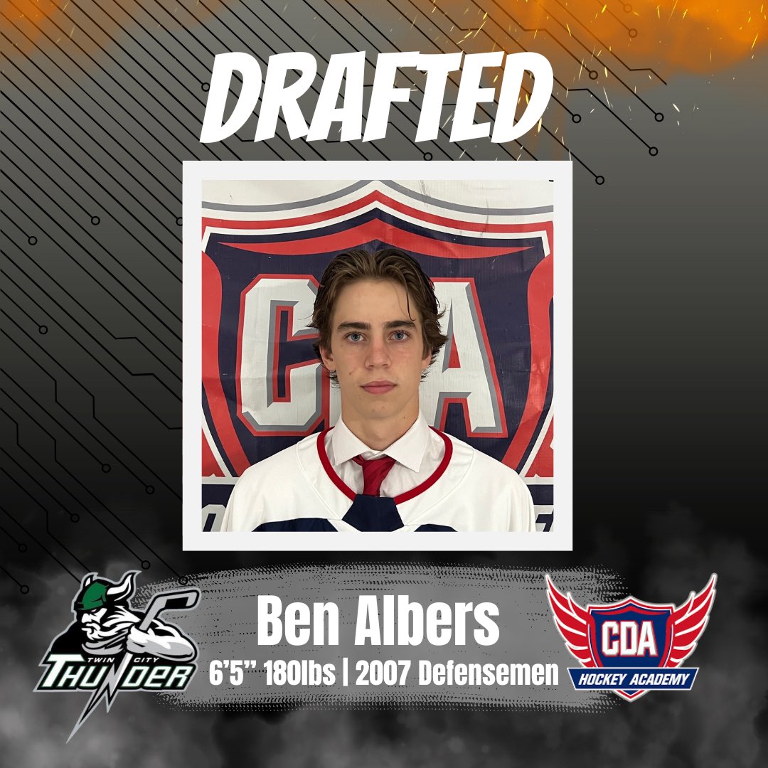 CDA Student Athlete Ben Albers, went 38th overall in the NCDC draft to the TC Thunder! Congrats Ben!