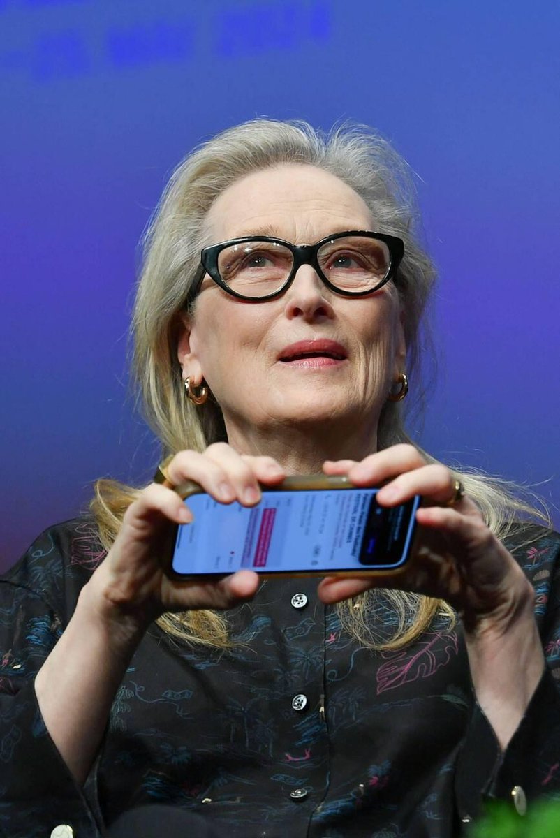 another one for “What’s on Meryl Streep’s phone?”