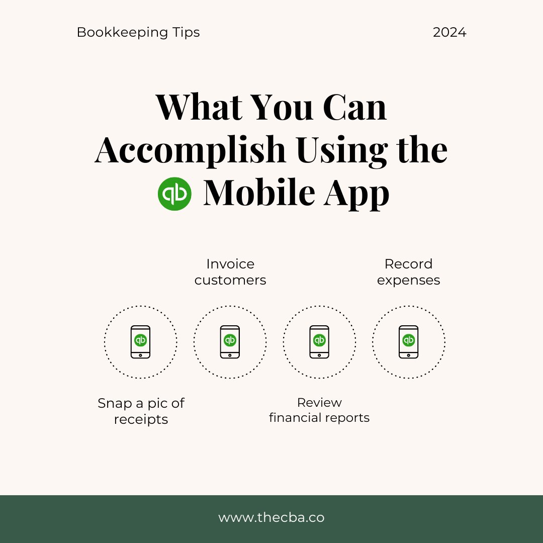ThecbaCo's tweet image. Streamline your finances on the go with QuickBooks mobile! 🌟 Manage your business effortlessly with just a few taps.

Got questions or need tips? Drop us a comment! #QuickBooks #QuickBooksPro #VirtualBookkeeping #RemoteBookkeeper #BookkeepingPro #SmallBiz #TaxTime