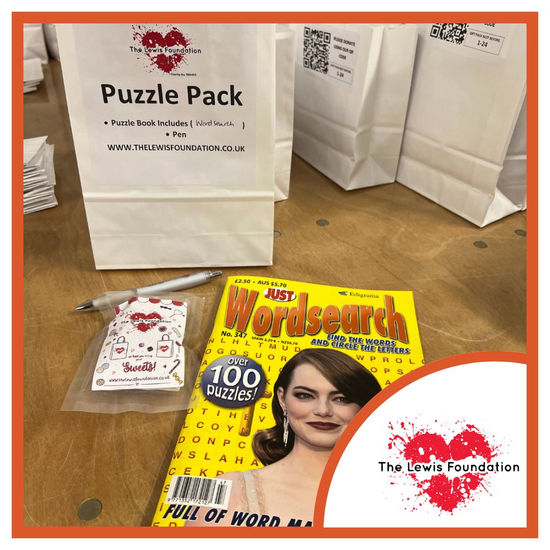 Karen having #chemo shares how much a gift meant to her “I am a cancer patient at Northampton Hospital & I would like to thank you for the amazing bags you give away. I started my chemo & picked up a puzzle to get me through the long day!' 1 gift = £3.60 ow.ly/kBbY50RGSgY