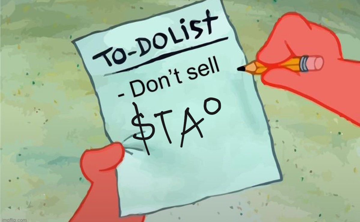 What a busy day! 🥱
Very comfy staking and hodling $TAO