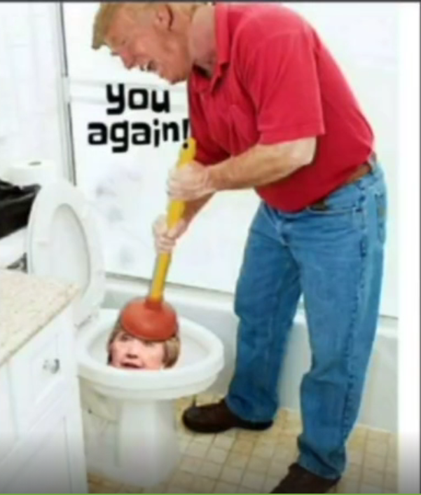 One cannot grow weary in well doing. Though the Demoncrats &amp; RINO's with their MSM keep popping their heads up spewing out their FILTHY LIES; we can't stop flushing their lies back down the toilet with the Truth &amp; memes. Hold the Line. The military is coming with the Roto-Rooter.