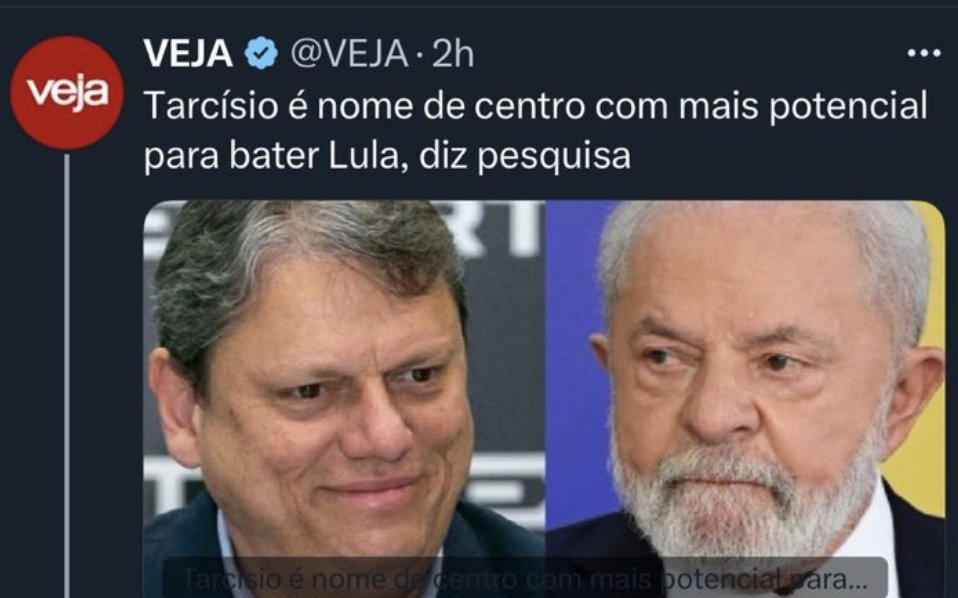 Tarcísio é de centro tanto Lula é adepto da seita Falung Gong. Como nos EUA, em 2016, mídia vai se alistando como cabo eleitoral do homem despreparado, perigoso e com planos notórios de erodir a democracia. Cabe aos cidadãos que não têm poleiro ou plataforma cobrarem.