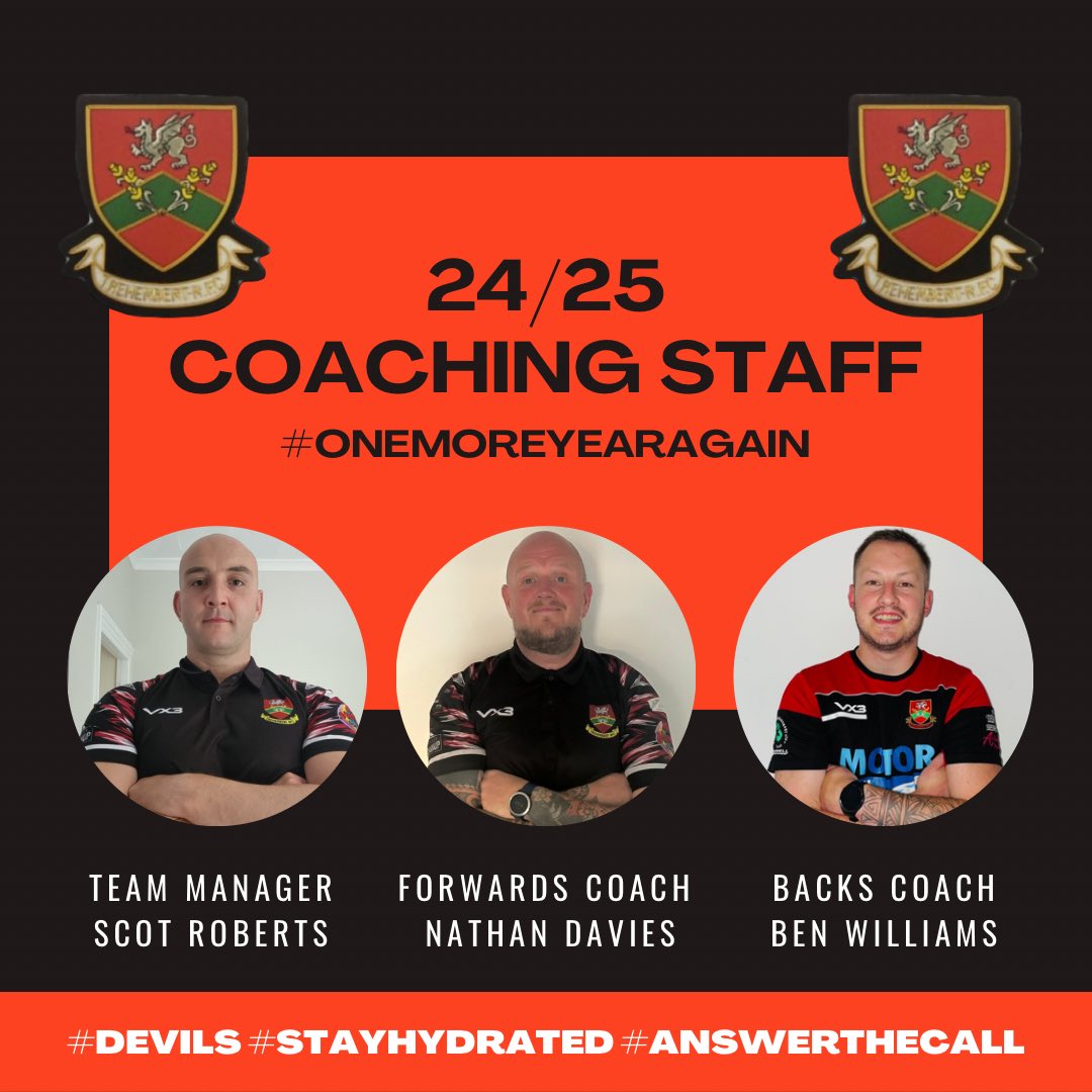 🚨🚨BREAKING NEWS 🚨🚨

The boys have finally come to thier senses and we’re going for one more year again 👹

Your 24/25 coaching staff!! 

#Devils #StayHydrated #OneMoreYearAgain