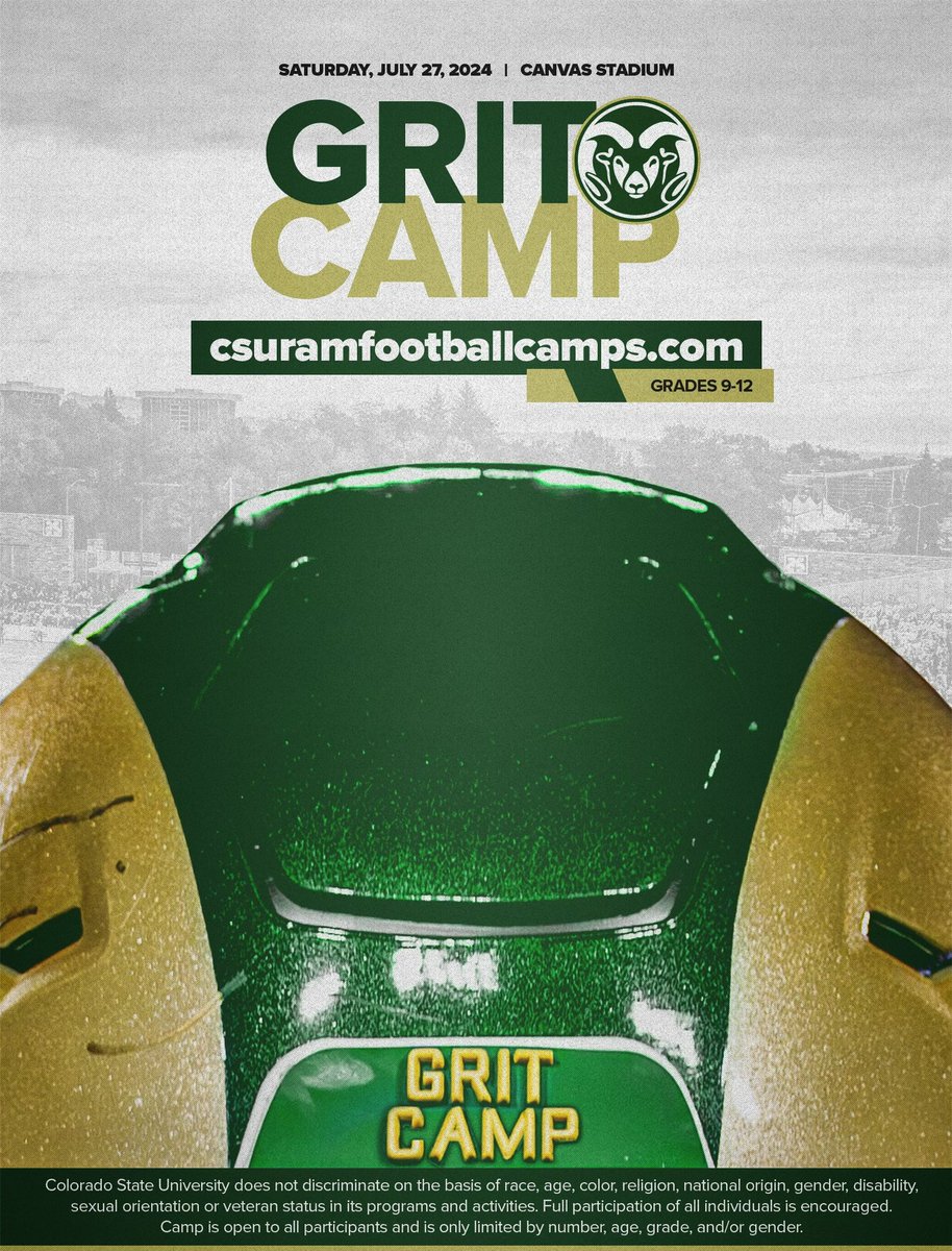 Recruits ‼️ Camp season is right around the corner‼️It’s important you are selective on what camps you’ll be attending! Attend a camp where you can showcase your skills, receive quality coaching, and get an evaluation! Our #GritCamp will provide that! Sign up today! #GoRams