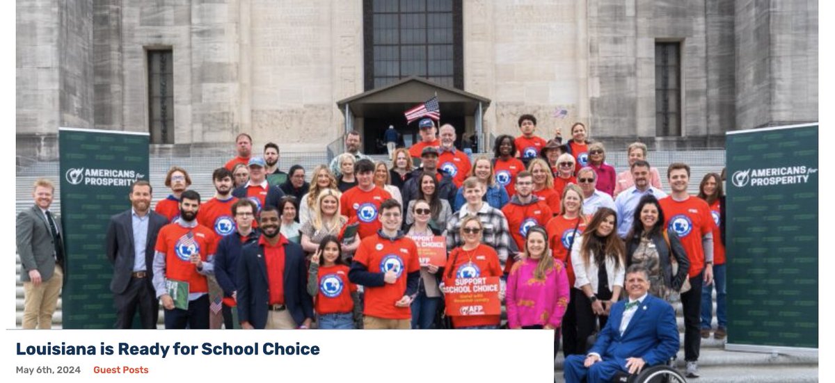 'Kids deserve a robust marketplace of options because with more options comes more opportunities to find their interests, discover talents, & be in the environment that works best for them.' Yes, they do! Louisiana is Ready for School Choice: ow.ly/ANzy50RHpJB #SchoolChoice
