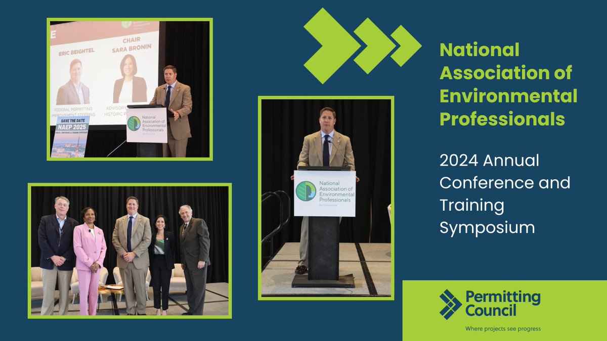 Thank you to @NAEPtweets for hosting us at your annual conference this week! Director Beightel was pleased to join the Plenary Lunch to talk about how the Permitting Council is working with environmental professionals to ensure transparent, efficient environmental permitting.