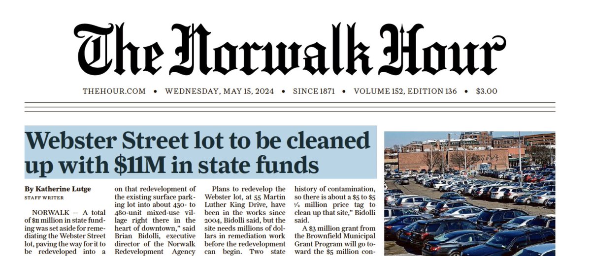 The article mentions funding as a means to an end, it doesn’t capture work done behind the scenes. Thanks to the partnership with the mayor and our lobbying efforts we fought for and received two grants. The governor, fellow legislative leaders and the delegation made it happen.
