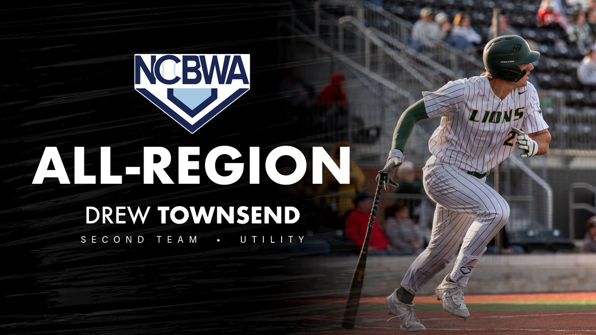 Congratulations to our NCBWA All-Region selections 🦁⤵️ 
1️⃣st Team Starting Pitcher - Cole Gayman
2️⃣nd Team Shortstop - Henry Kusiak
2️⃣nd Team Utility - Drew Townsend