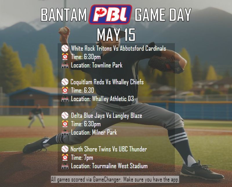 ⚾️BCPBL GAMEDAY - MAY 15(BTM)⚾️ Catch all the action and stats via GameChanger: Bantam: buff.ly/4aT4Ebp