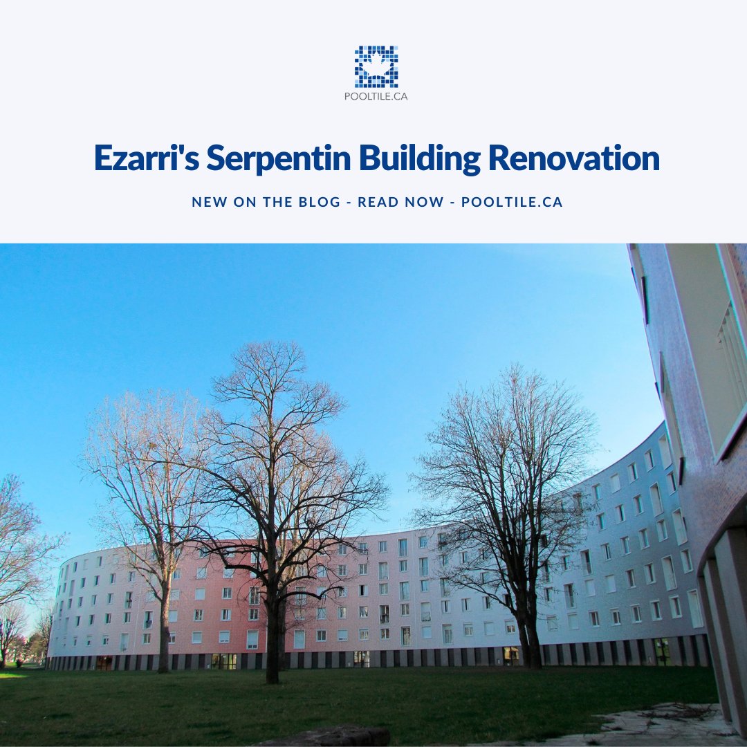 With 20,000 m² of vibrant mosaic colors, witness the breathtaking fade-out effect on this iconic structure. 🏢✨Learn more about this epic renovation journey through the link in our bio. 

#Ezarri #SerpentinBuilding #ParisRenovation #PoolTile