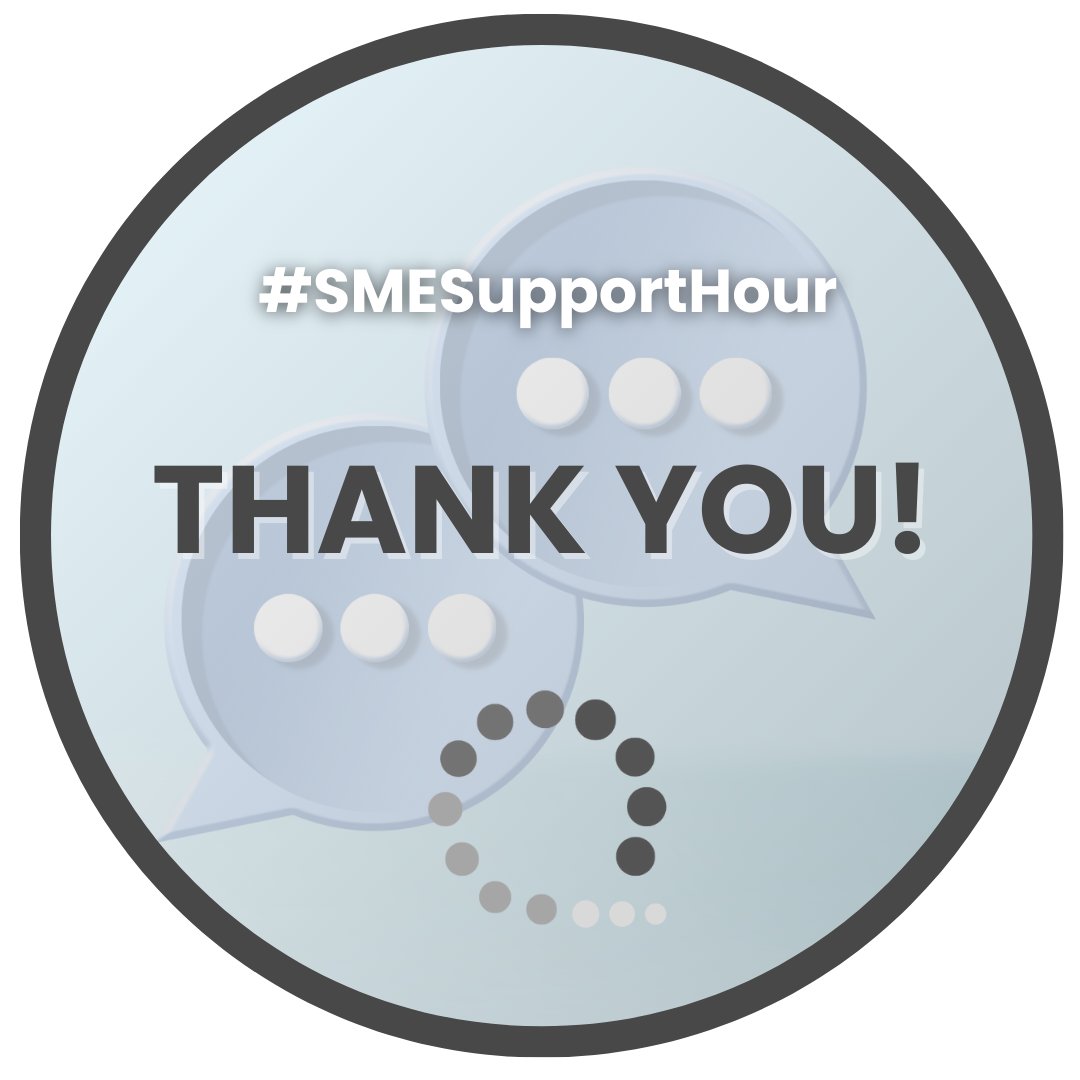 Thank you for joining us tonight everyone!

Have a lovely rest of your week, see you next time. 👋

#SMESupportHour