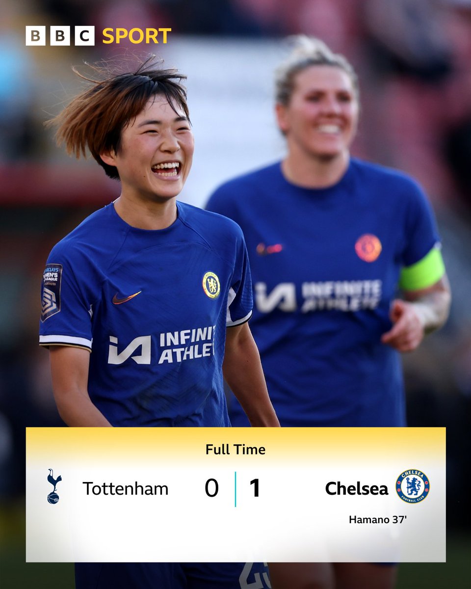 Chelsea take a big step towards retaining their WSL title 🔝 The Blues have a two-goal lead at the top of the table. 📲📺 Reaction on BBC Four and @BBCiPlayer #BBCWSL #TOTCHE