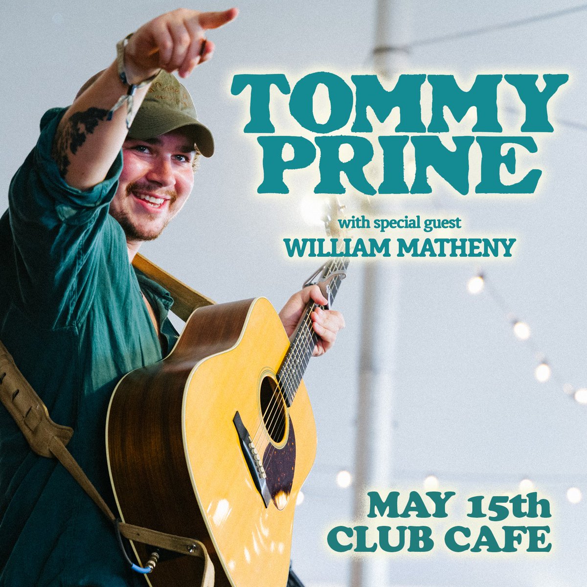🎶 TONIGHT🎶

05/15 | @TommyPrine with special guest @William_Matheny | @ClubCafeLive

🎟️ Buy Tixs: tinyurl.com/3p3r9erc
Doors: 7:00PM

Tickets are available for purchase online or at the door. 
#tonight #pghconcerts #clubcafe #clubcafelive #livemusic #music