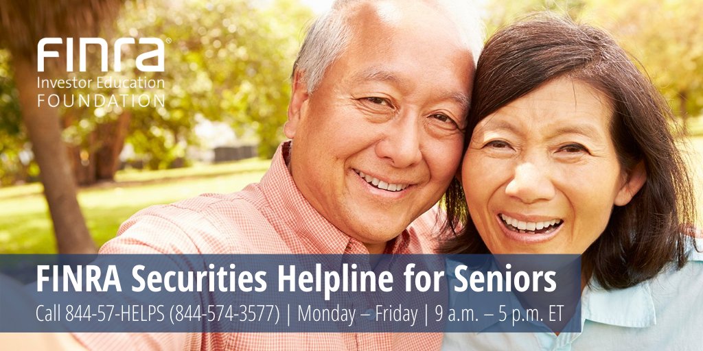 It's National Senior Fraud Awareness Day! We continue our commitment to protect senior investors by providing education and free resources where senior investors can raise concerns and ask questions like the @FINRA Securities Helpline for Seniors. ▶️ bit.ly/3eyd93i