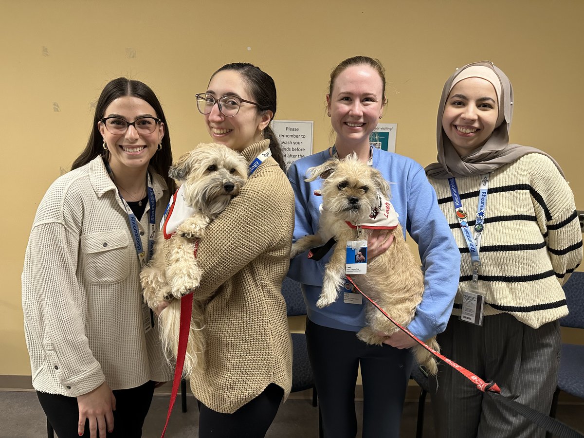 🐶 🐾 Who let the dogs out? We recently expanded our PAWS #PetTherapy Program from patients and families, to also include weekly drop-in sessions for SickKids staff to promote health and well-being!
