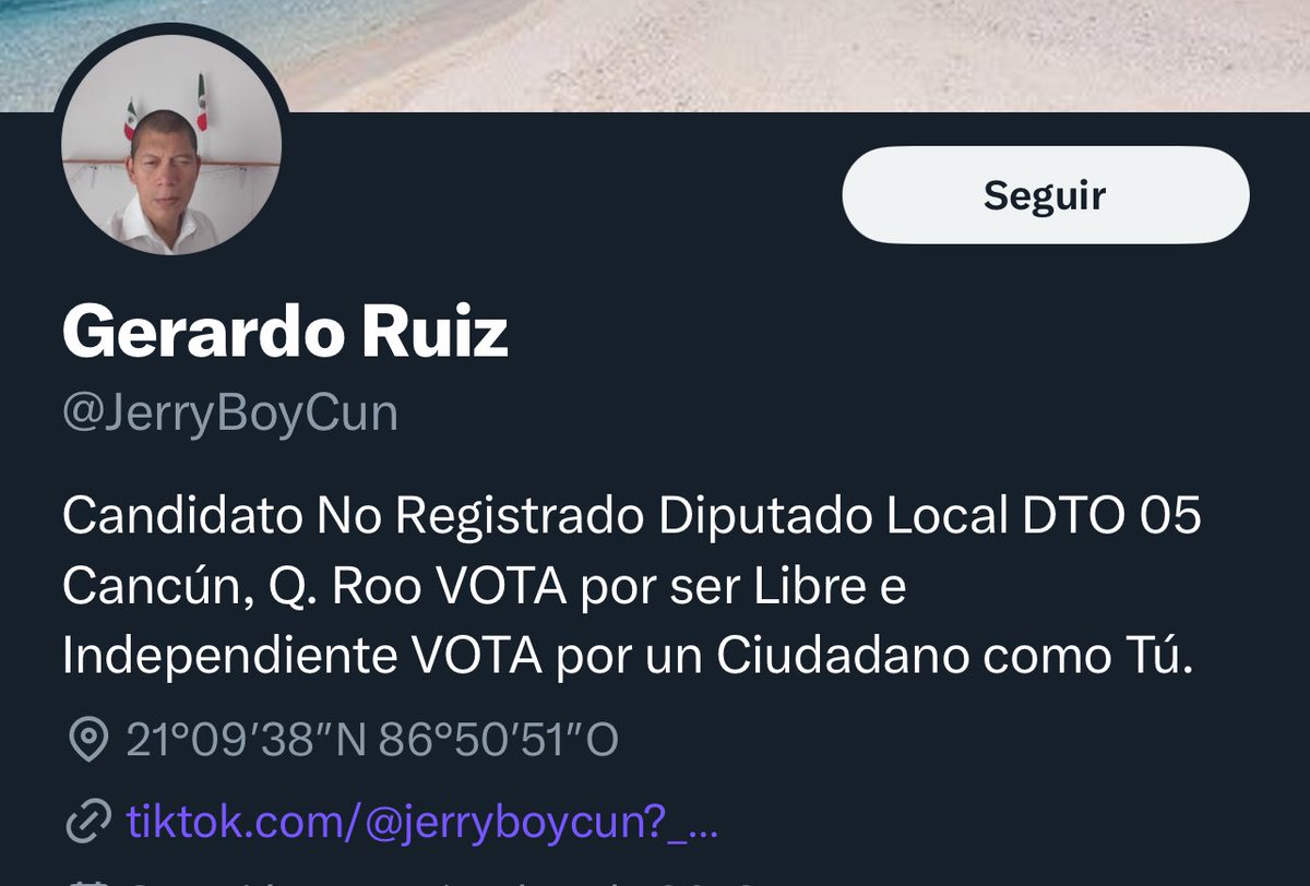 Y es candidato a diputado local en Cancún, que meyo. 
Voten Karly, propongo evaluaciones psicológicas obligatorias como requisito para aprobar candidaturas.