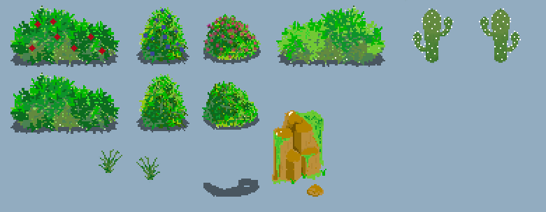 New Bushes for #EldritchMoon ! :) #pixelart #art #pixelarts #digitalart #art #DigitalSuccess #artist #sprites #bushcraft #bush #berries #food #yummy #rocks #beautiful